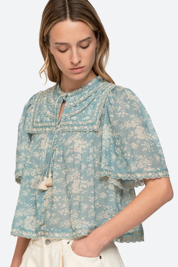Sea NY Kirsten S/S Top - Sky