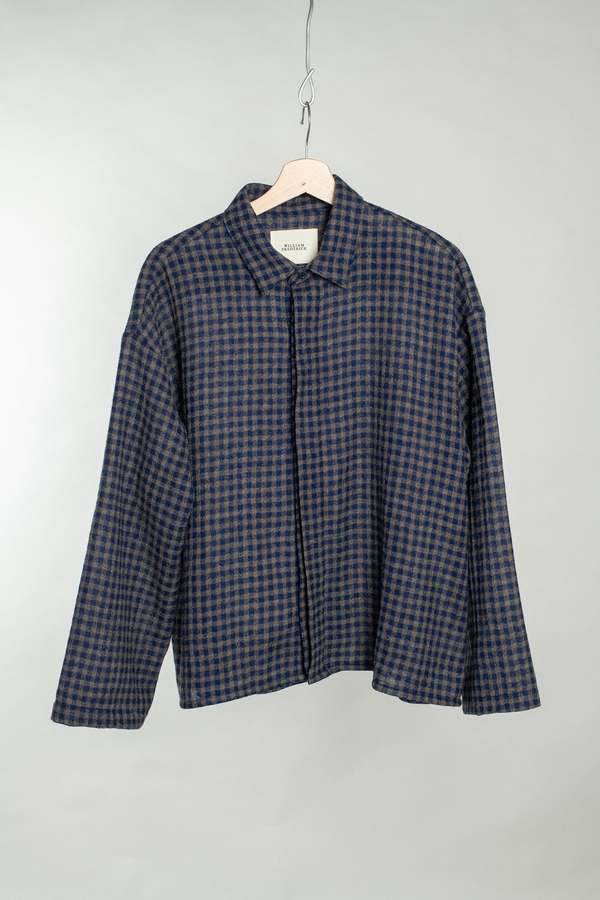 William Frederick Cafe Shirt - Navy Olive Plaid William Frederick Cafe Shirt - Navy Olive Plaid