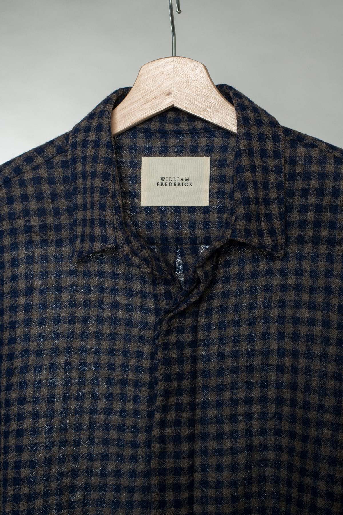 William Frederick Cafe Shirt - Navy Olive Plaid - Image 4 of 6