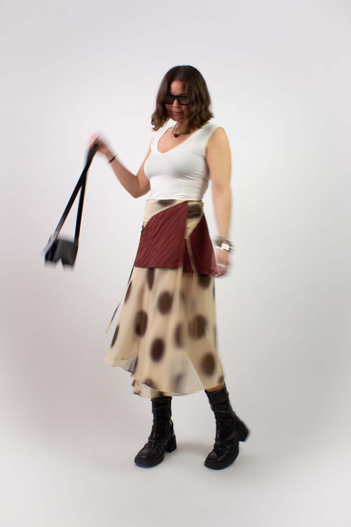 KkCo Layered Dot Skirt - Image 2 of 9