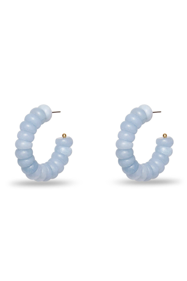 LeLe Sadoughi Blue Aventurine Hoop Earrings