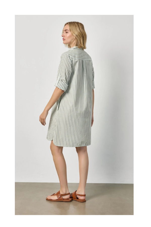 Lilla P. Striped Shirt Dress
