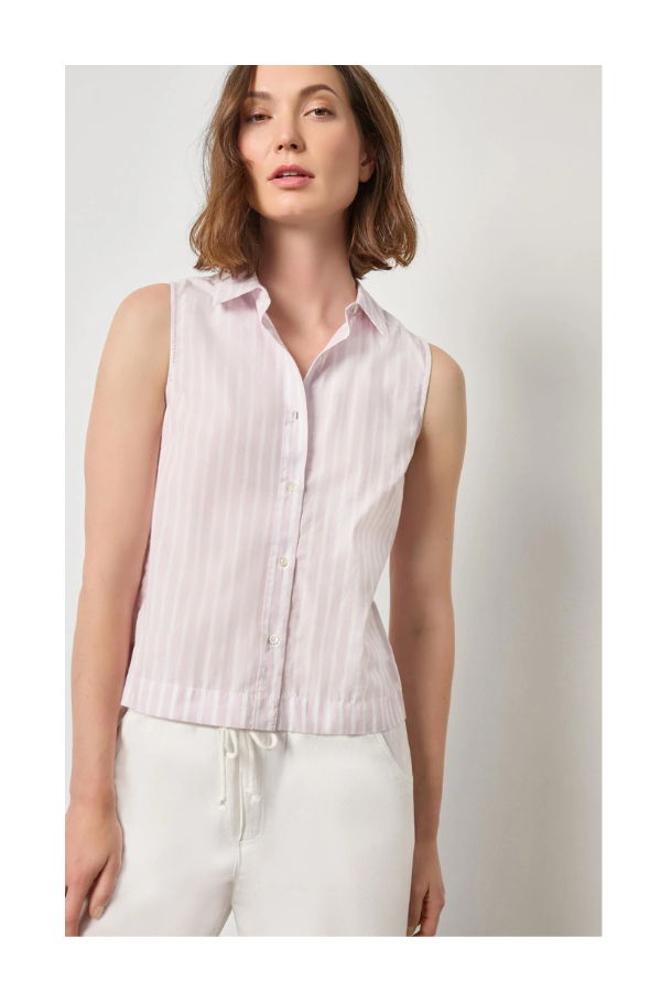 Lilla P. Striped Sleeveless Shirt