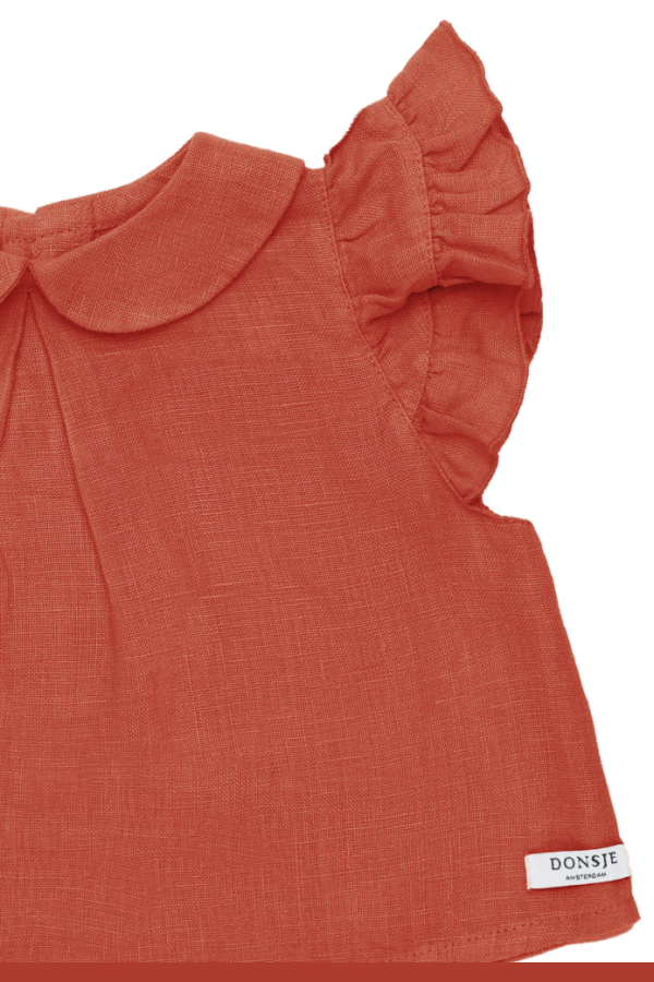 KIDS Donsje Mimi Linen Blouse - Rosewood