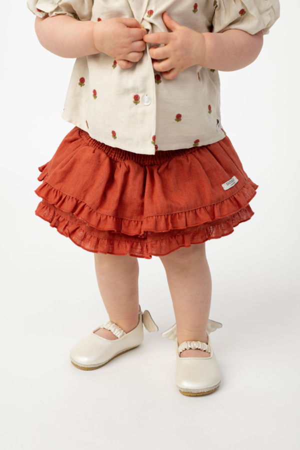 KIDS Donsje Vaibi Linen Bloomers - Rosewood