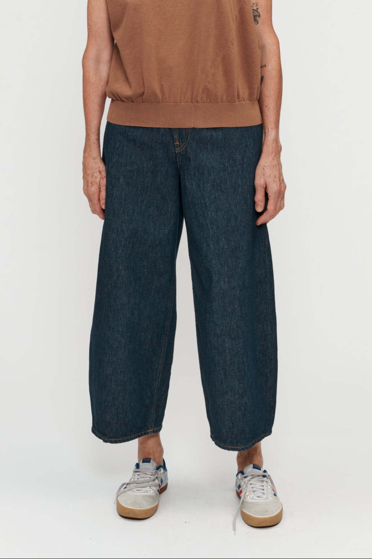 6397 Cropped Rinsed Roomy Jeans - Rinsed Raw - Image 1 of 1