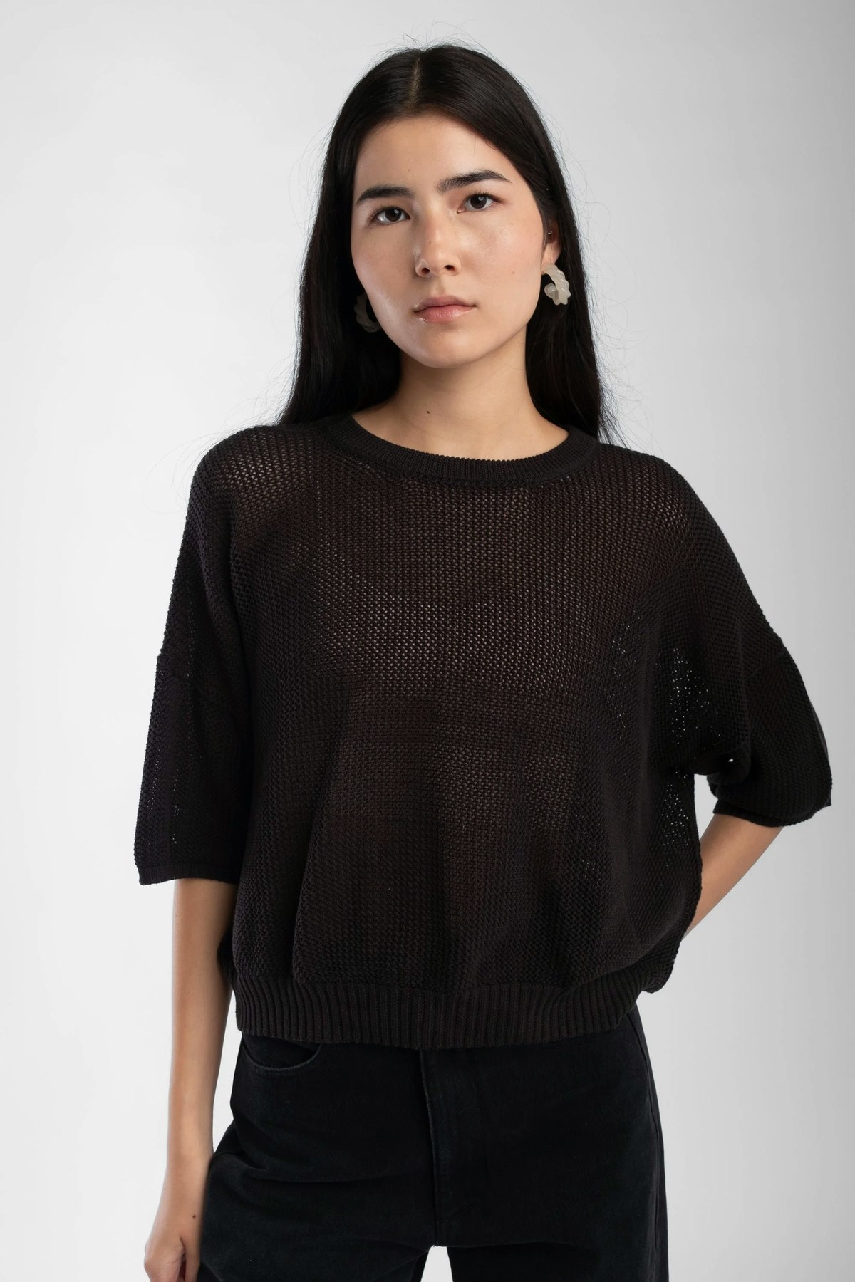 Micaela Greg Mesh Tee - Image 1 of 6