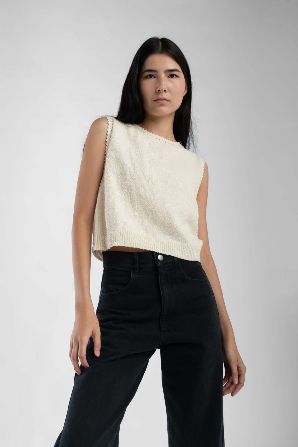 Micaela Greg Boucle Tank - Cream