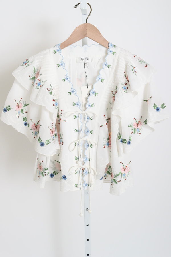 Sea NY Serafina Embroidery Top