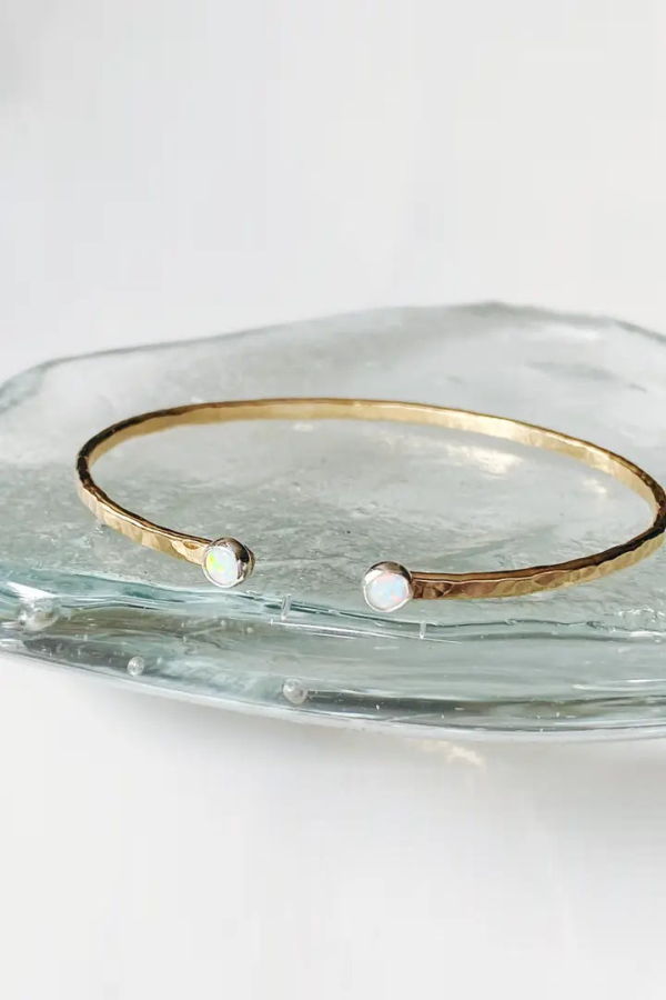 Bonnie Boardman Double Opal Cuff Bracelet