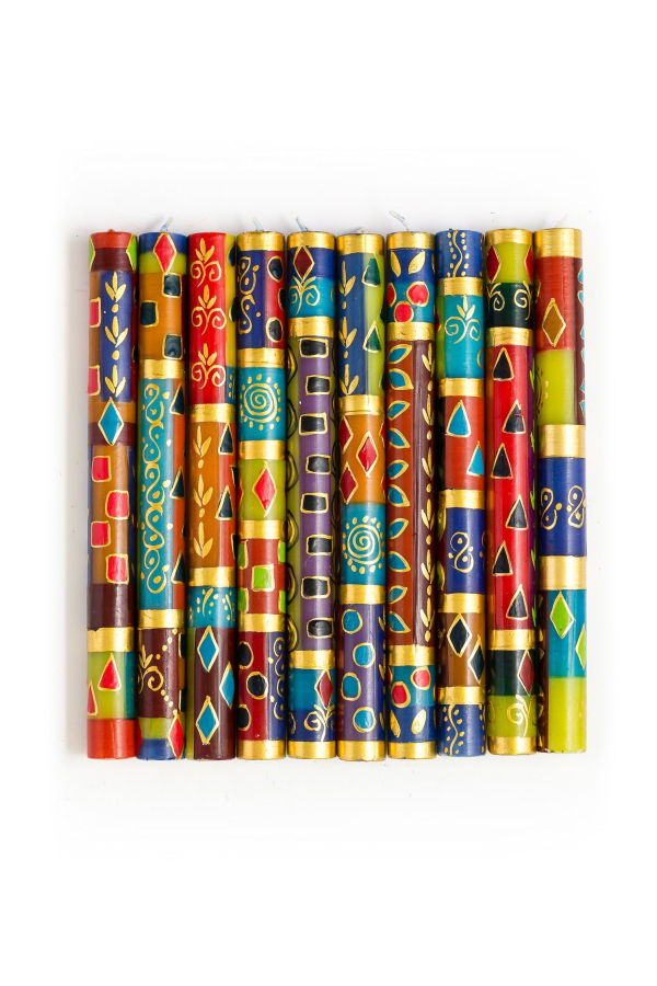 Thumbprint Artifacts African Mineral Painted Candles