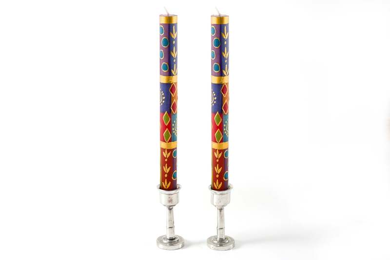 Thumbprint Artifacts African Mineral Painted Candles