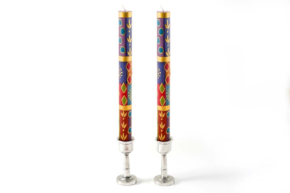 Thumbprint Artifacts African Mineral Painted Candles - Image 3 of 12