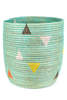 African Modern Aqua Teranga Triangles Basket - Thumbnail 1