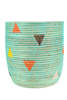 African Modern Aqua Teranga Triangles Basket - Thumbnail 2