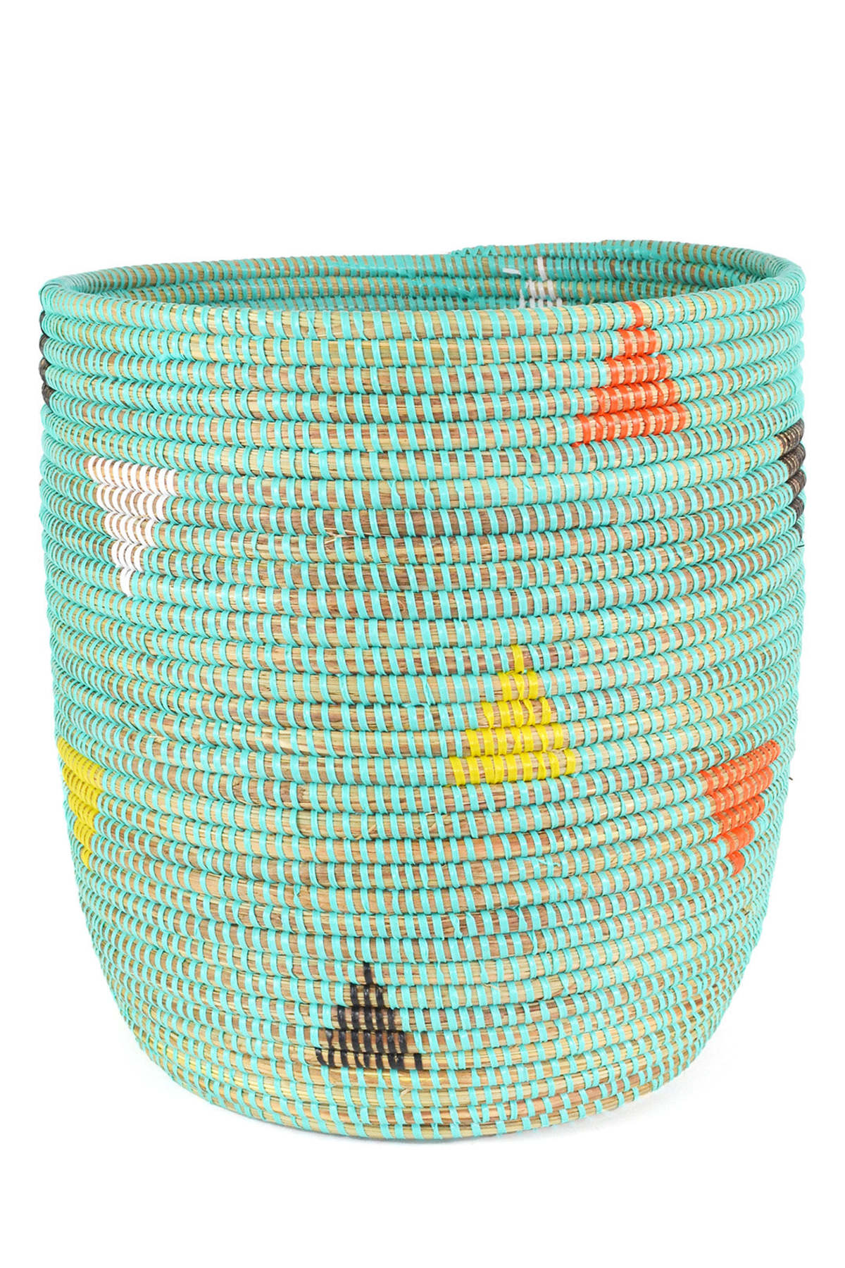 African Modern Aqua Teranga Triangles Basket - Image 3 of 3