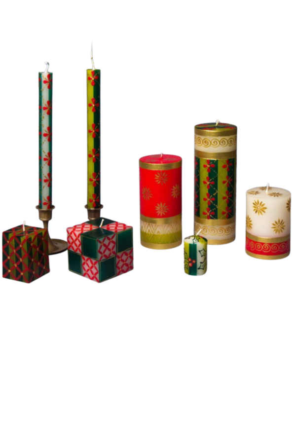 Thumbprint Artifacts Christmas Painted Candles