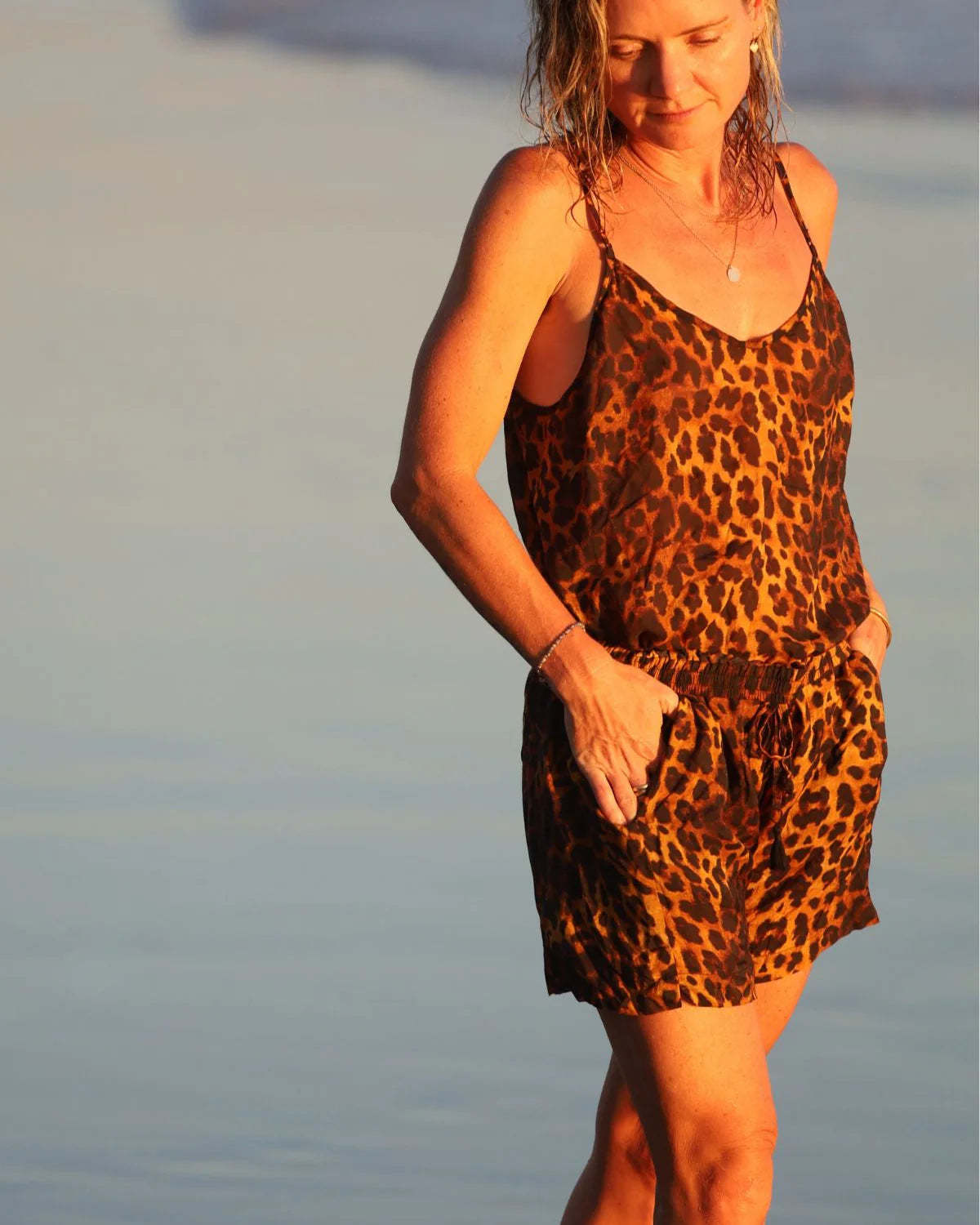 Fenntessa Getaway Shorts - Cheetah - Image 2 of 2