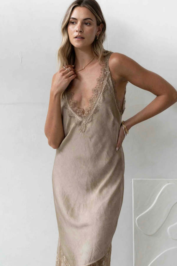 solange satin dress CHARLI - SOLANGE SLIP DRESS