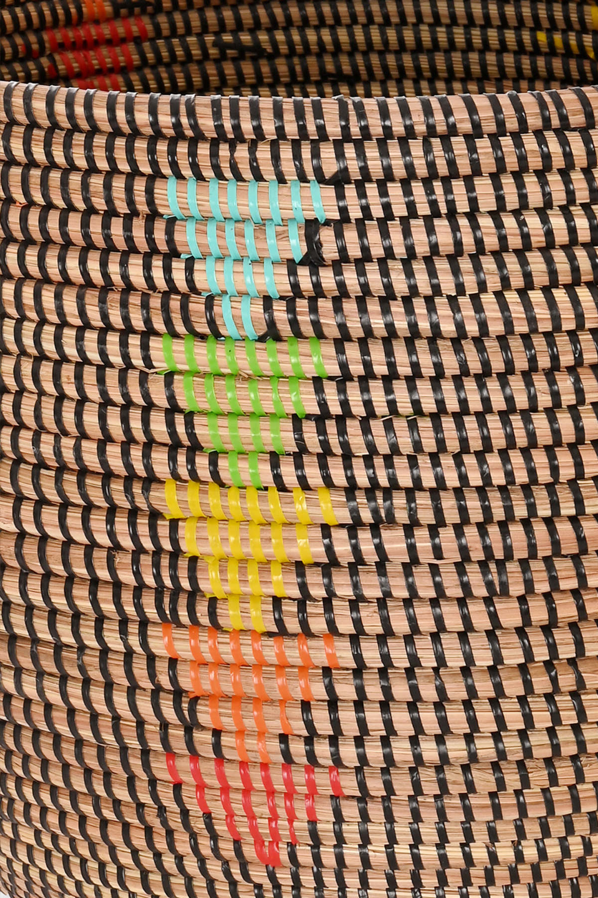 African Modern Prism Triangles Deep Storage Basket - Image 3 of 5