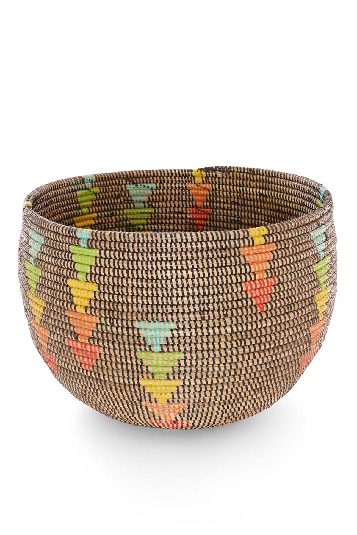 African Modern Prism Triangles Deep Storage Basket - Image 4 of 5