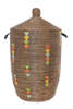 African Modern Prism Triangles Slender Laurel Hamper Basket - Thumbnail 1