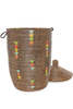 African Modern Prism Triangles Slender Laurel Hamper Basket - Thumbnail 3
