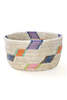 African Modern Set of 2 Diagonal Diamond Nesting Storage Baskets - Thumbnail 2