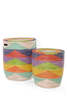 African Modern S/2 Rainbow Mountains Flat Lidded Hampers - Thumbnail 2