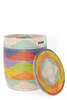 African Modern S/2 Rainbow Mountains Flat Lidded Hampers - Thumbnail 4