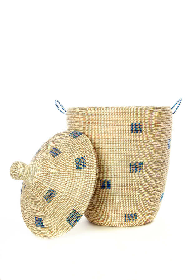 African Modern Set of 3 Mixed Pattern Hampers