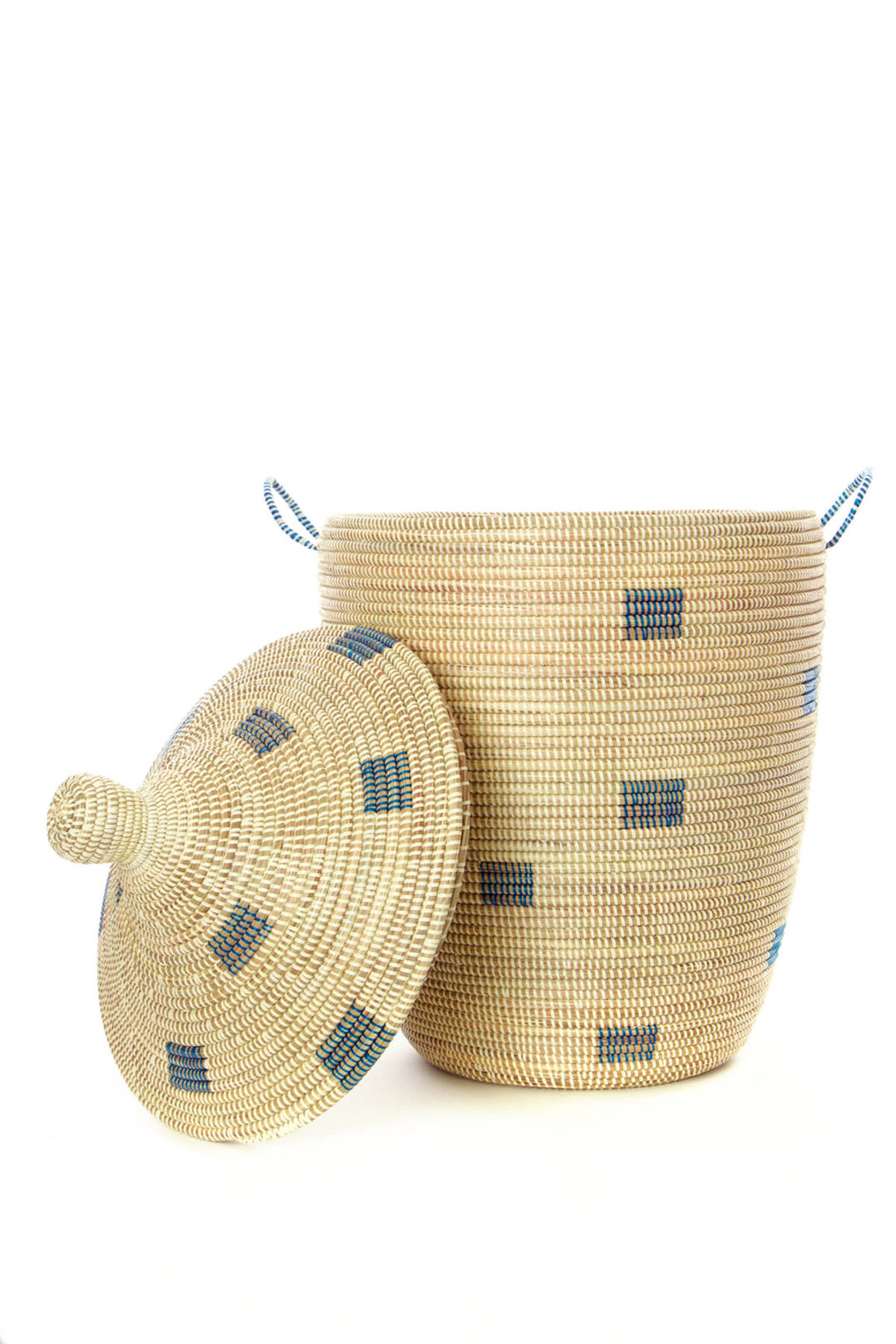 African Modern Set of 3 Mixed Pattern Hampers - Image 6 of 9