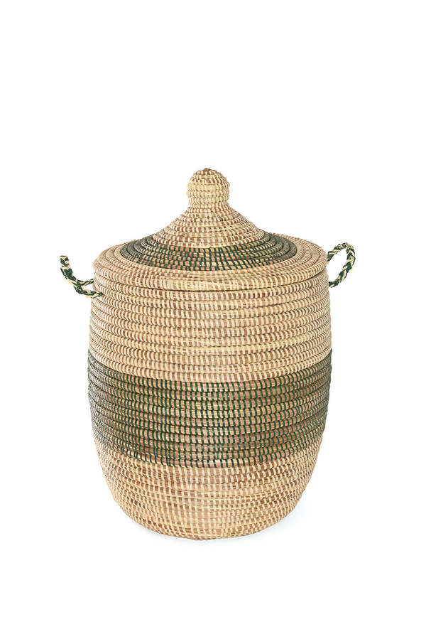 African Modern Set of 3 Mixed Pattern Hampers