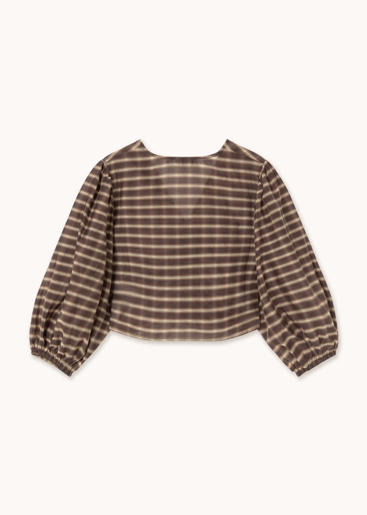 TINY BIG SISTER Check V-Neck Blouse - Image 5 of 5