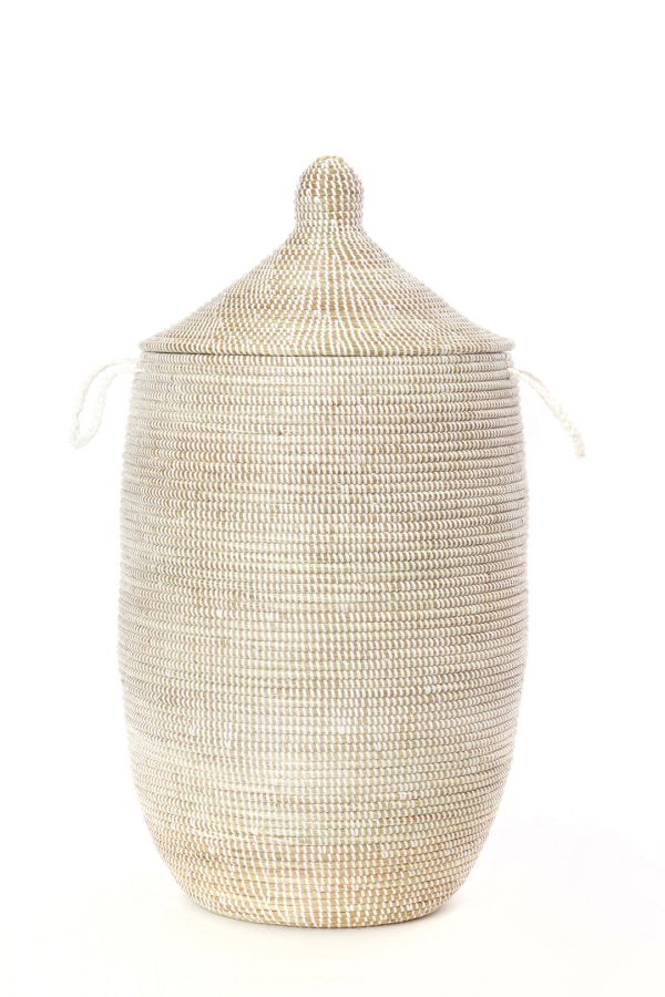 African Modern Slender Laurel Hamper Basket
