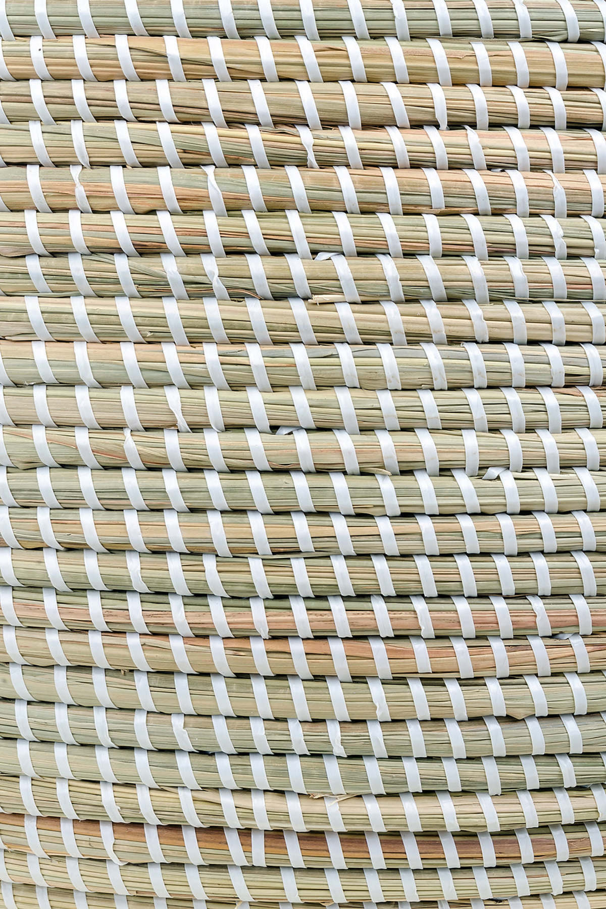 African Modern Solid White Knitting Basket - Image 2 of 3