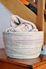 African Modern Solid White Knitting Basket - Thumbnail 3