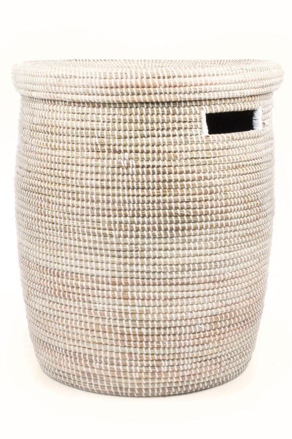 African Modern Solid White Peace Corps Hamper