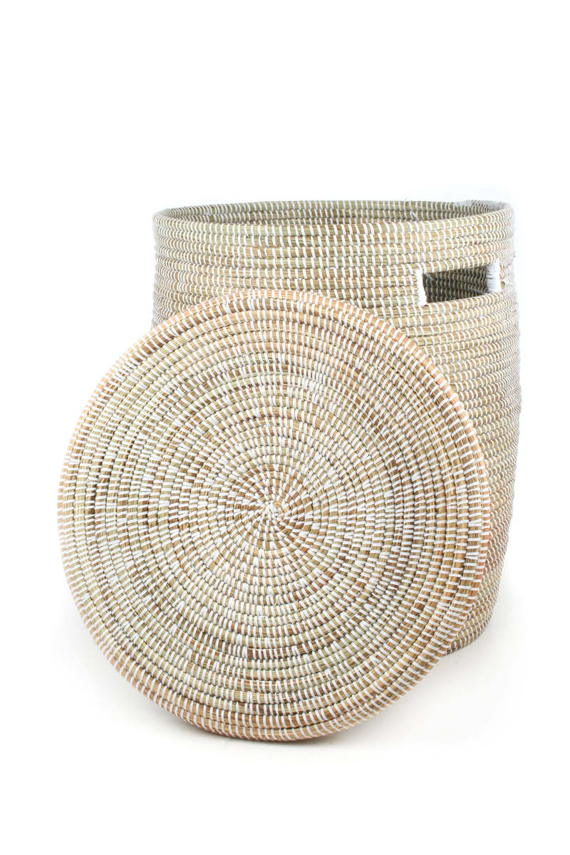 African Modern Solid White Peace Corps Hamper