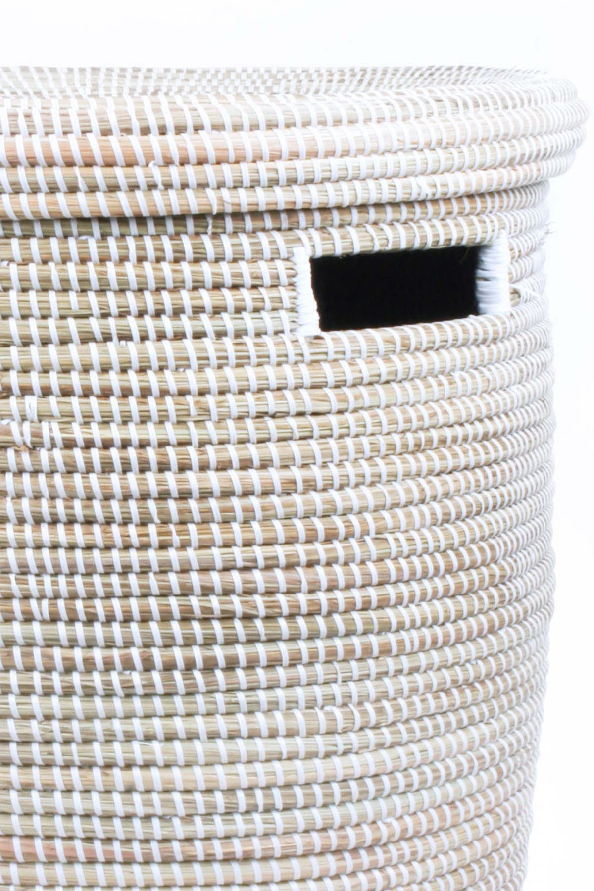 African Modern Solid White Peace Corps Hamper - Image 4 of 4