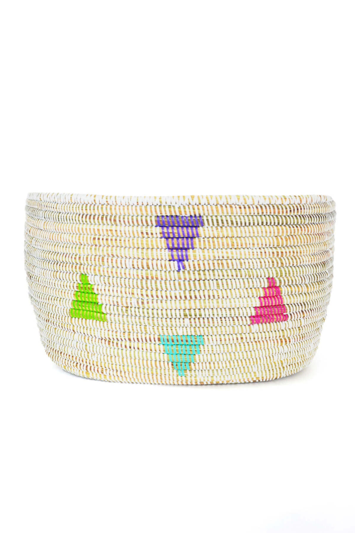 African Modern Teranga Triangles Knitting Basket - Image 1 of 4