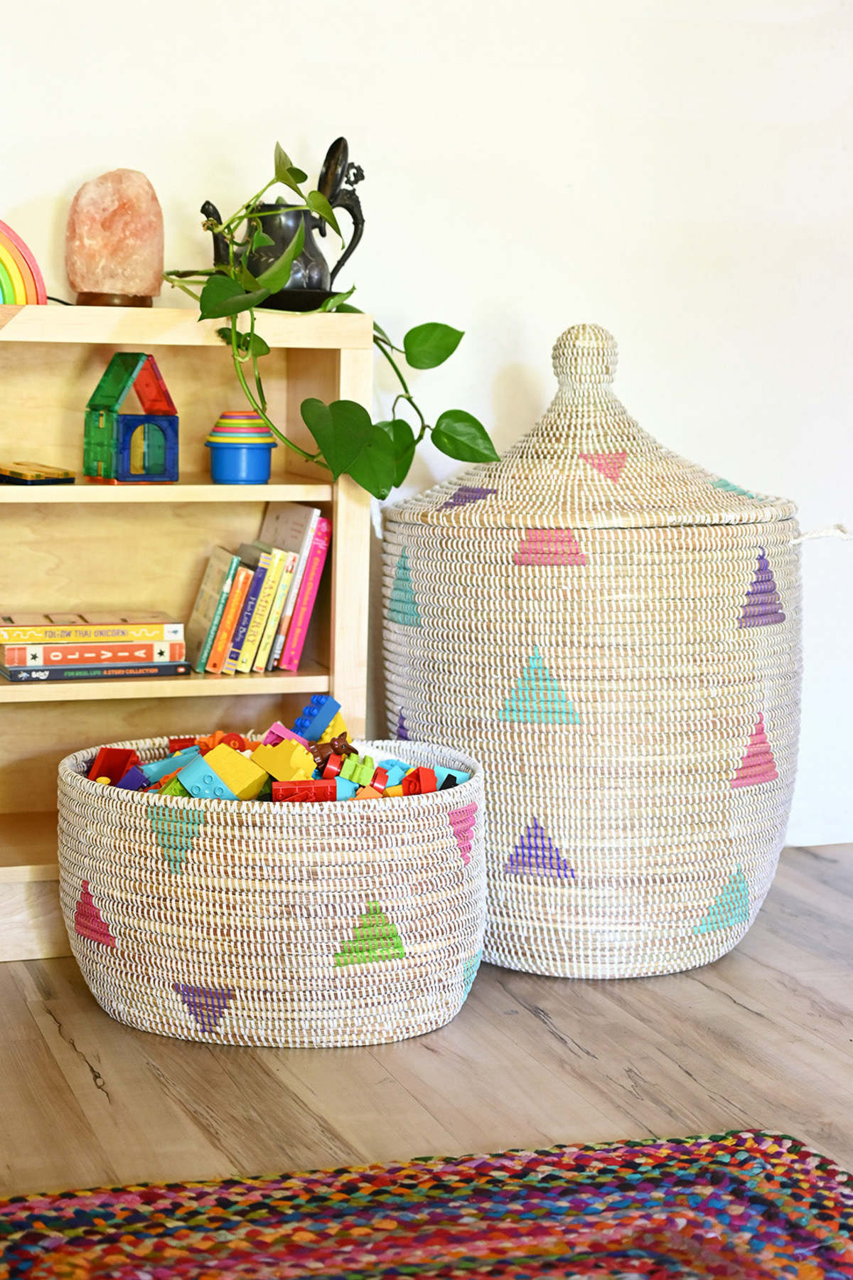 African Modern Teranga Triangles Knitting Basket - Image 2 of 4