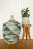 African Modern Triangles Lidded Hamper Basket - Thumbnail 2