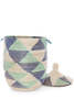 African Modern Triangles Lidded Hamper Basket - Thumbnail 4