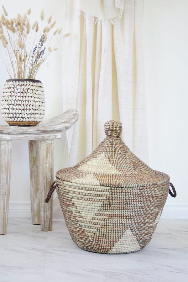 African Modern Tribal Design Basket