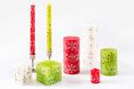 Thumbprint Artifacts Whimsy Christmas Painted Candles - Thumbnail 1