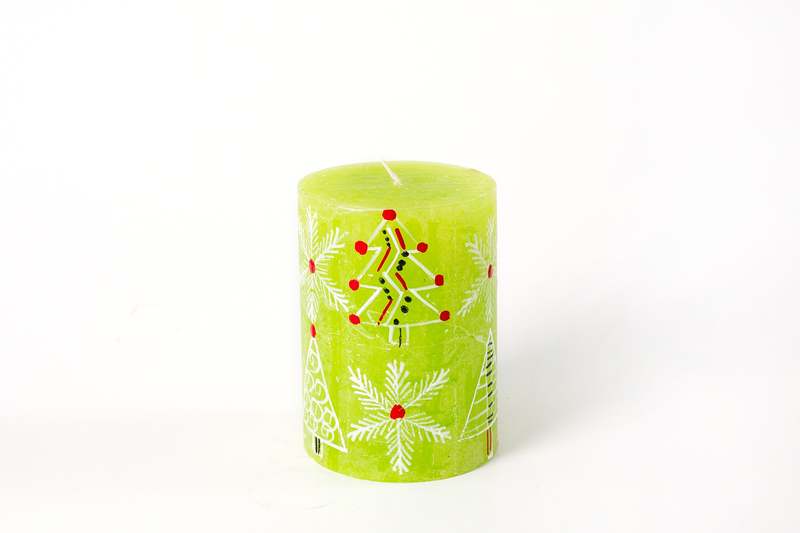 Thumbprint Artifacts Whimsy Christmas Painted Candles