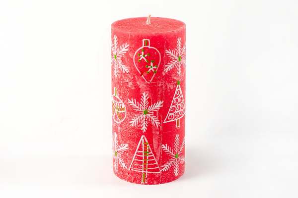 Thumbprint Artifacts Whimsy Christmas Painted Candles