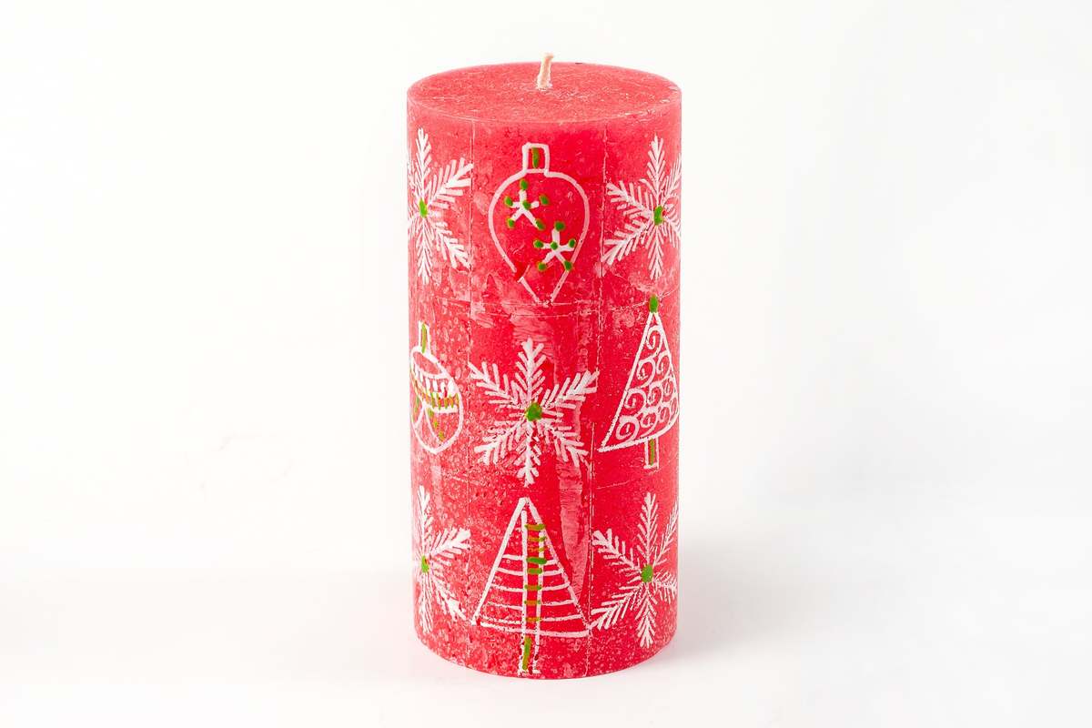 Thumbprint Artifacts Whimsy Christmas Painted Candles - Image 5 of 11