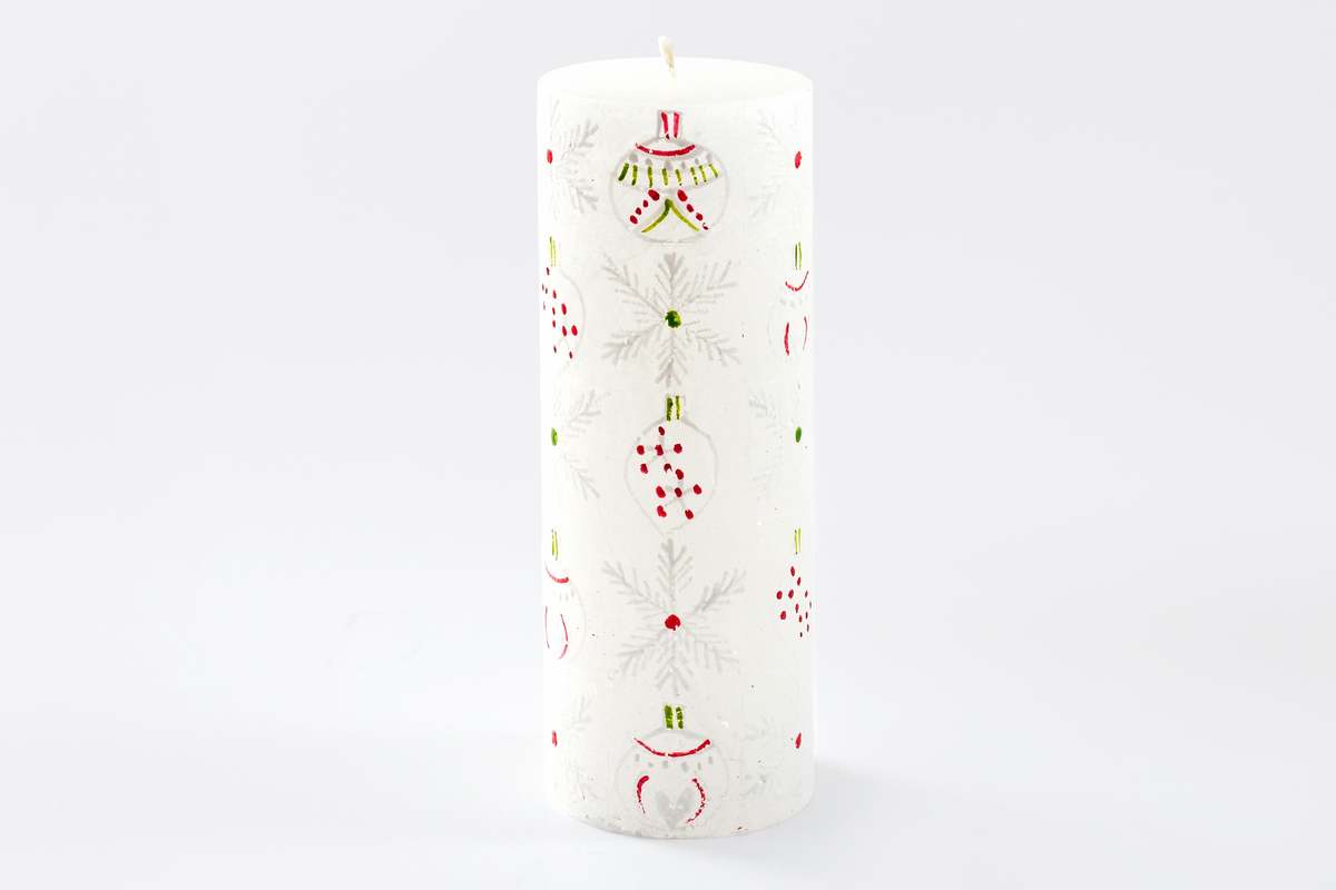Thumbprint Artifacts Whimsy Christmas Painted Candles - Image 6 of 11